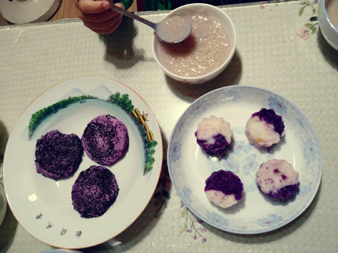 紫薯芝麻饼