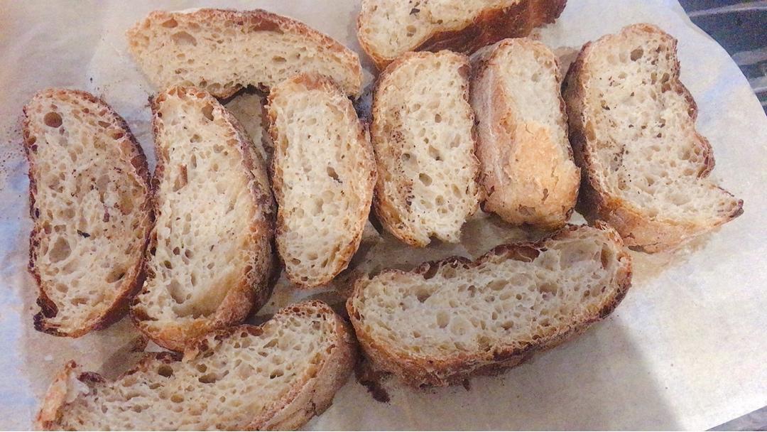 『简单版』有咬劲的直接法无油无糖免揉全麦欧包