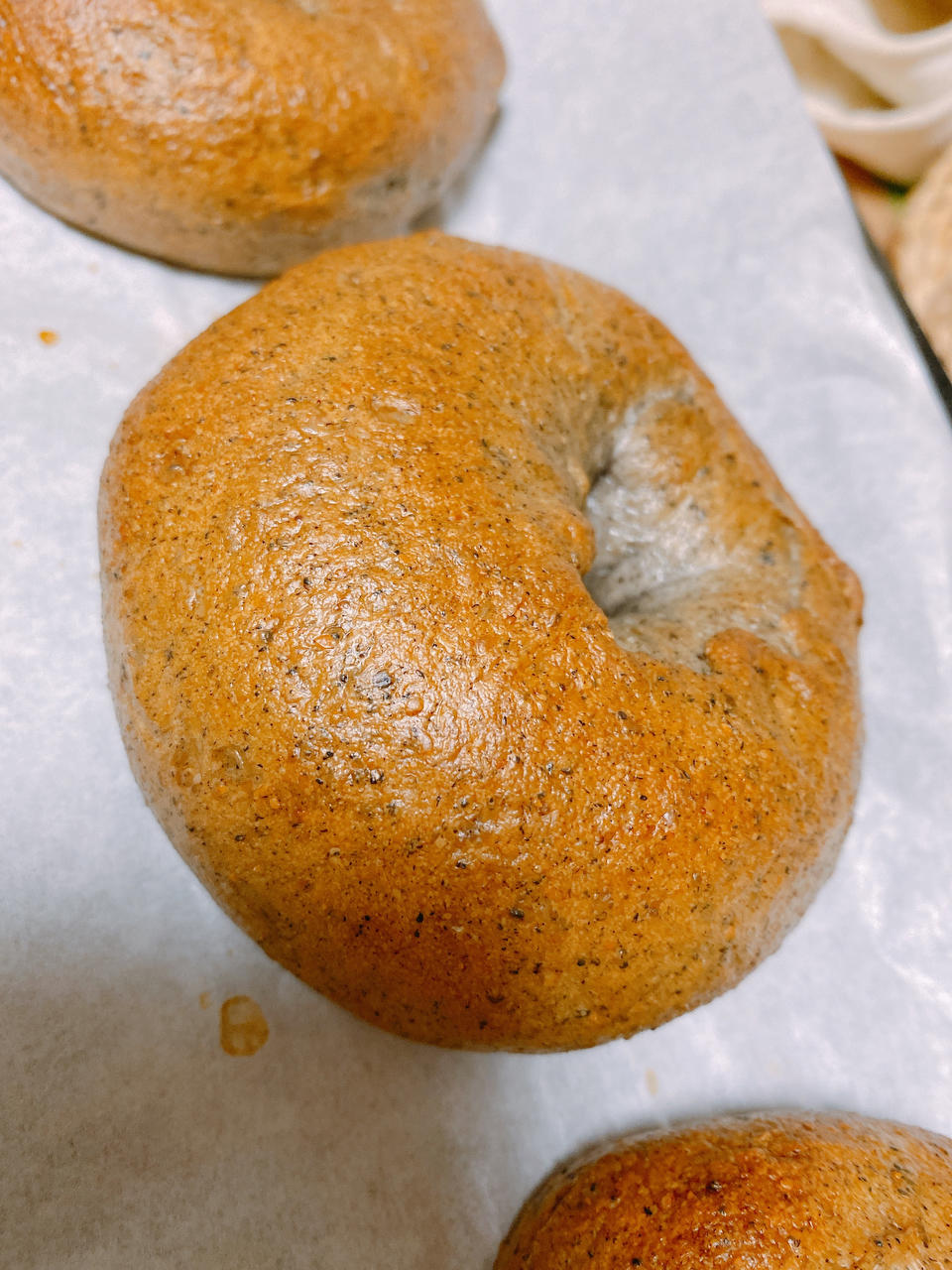 小美 低油低糖黑芝麻贝果