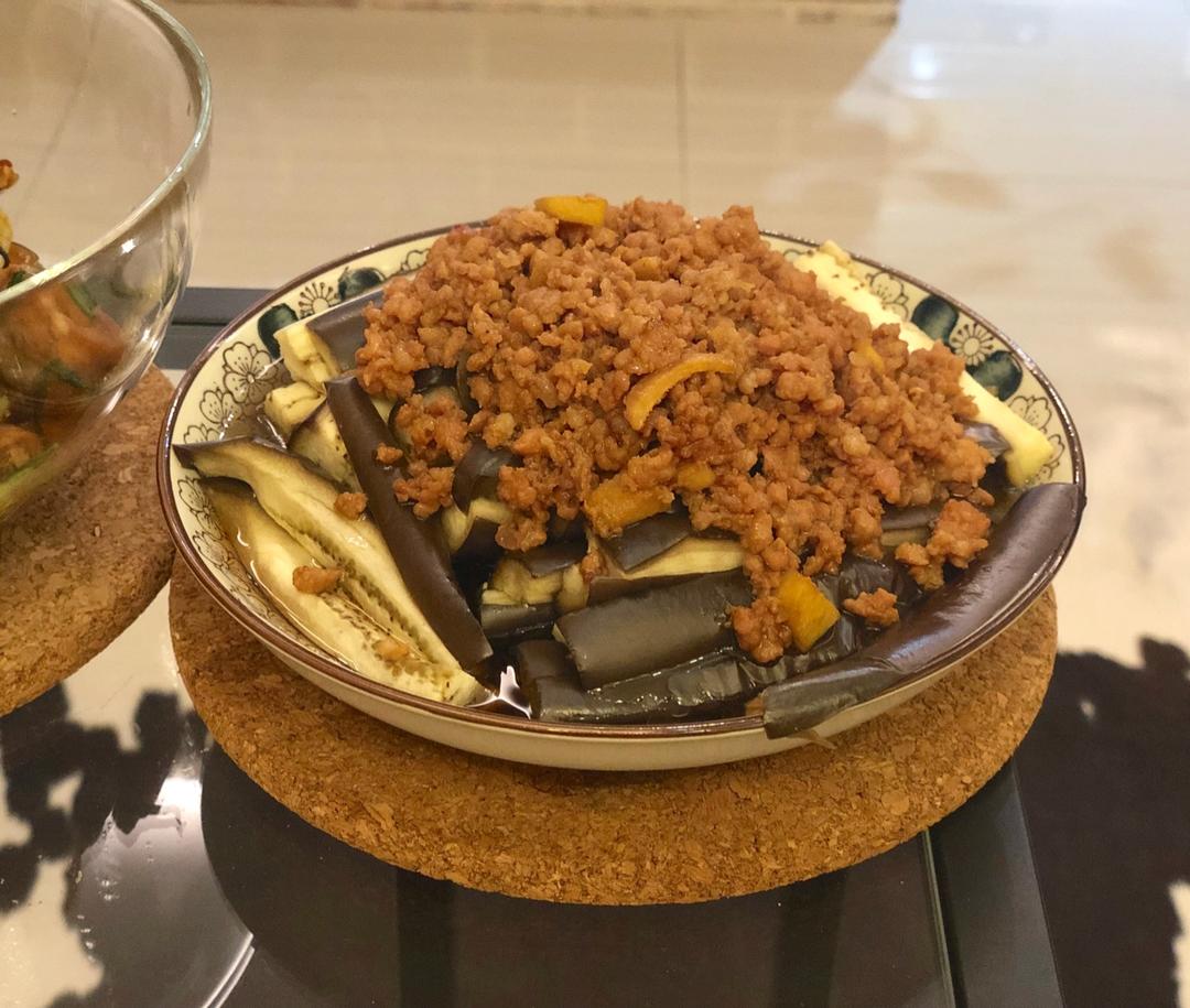红烧肉沫茄子