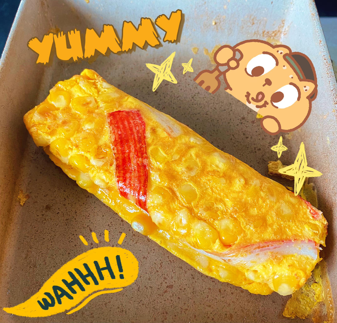 黄金厚玉米蛋卷的做法