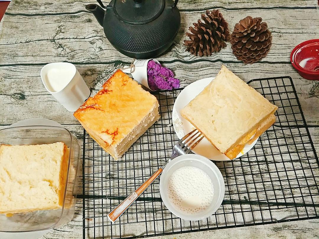 夺命软吐司(๑´ڡ`๑)超软拉丝极速方便的一次发酵吐司