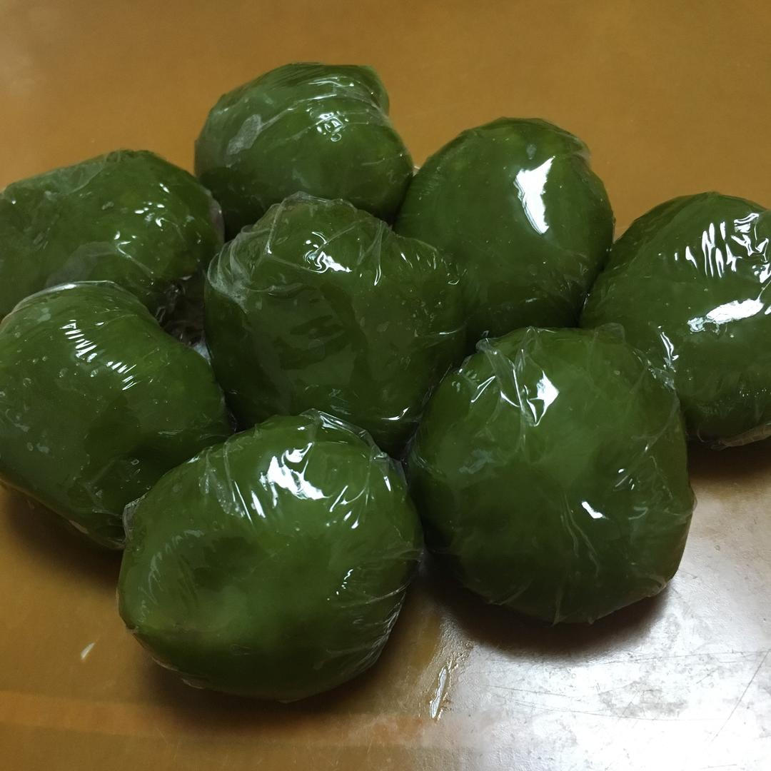 红豆青团的做法