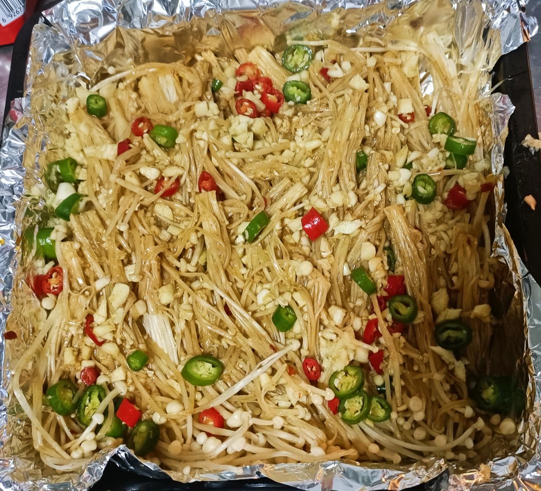 烤箱蒜蓉金针菇的做法