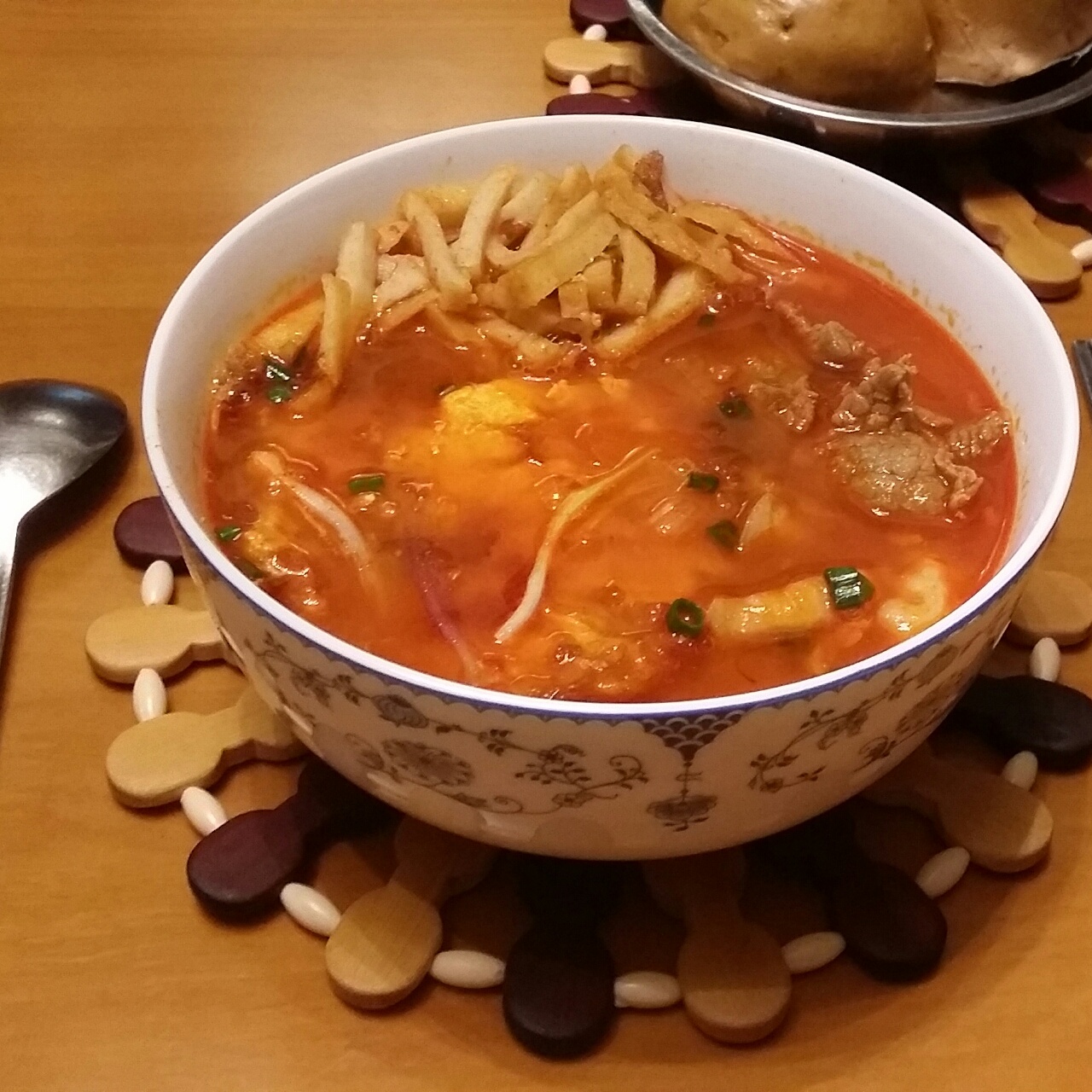 韩式辣酱汤泡饭的做法