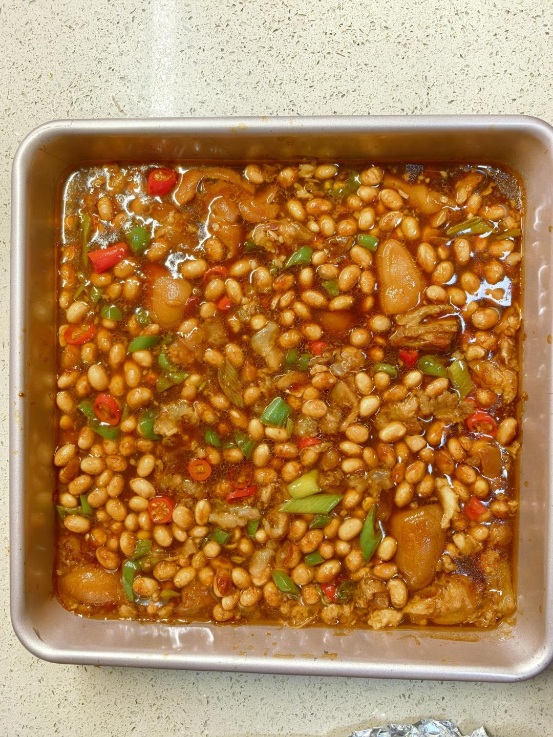 电压力锅版黄豆猪蹄冻