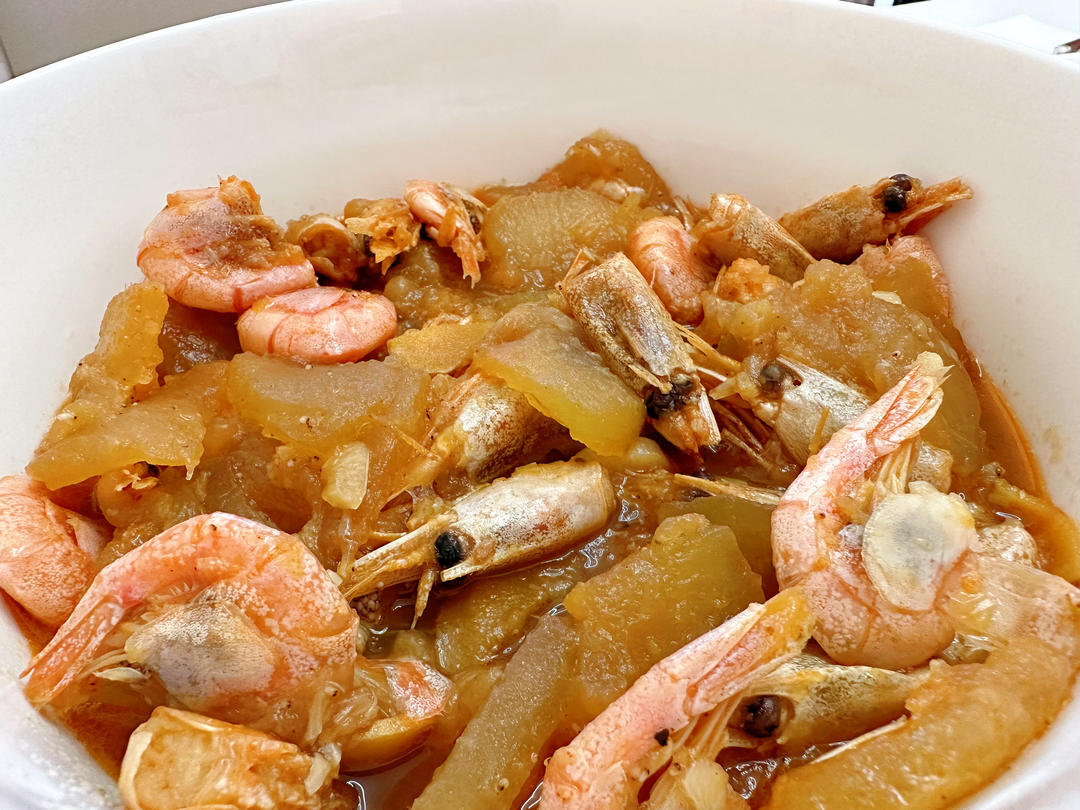鲜香味美 超级下饭快手菜～冬瓜炖大虾🦐
