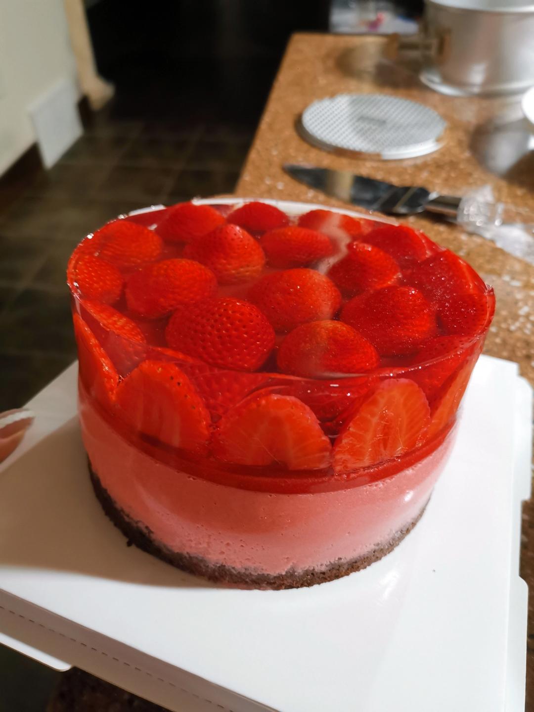 strawberry cheesecake草莓慕斯蛋糕（自用图后补）搬运自HidaMari Cooking
