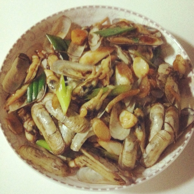 葱爆蛏子
