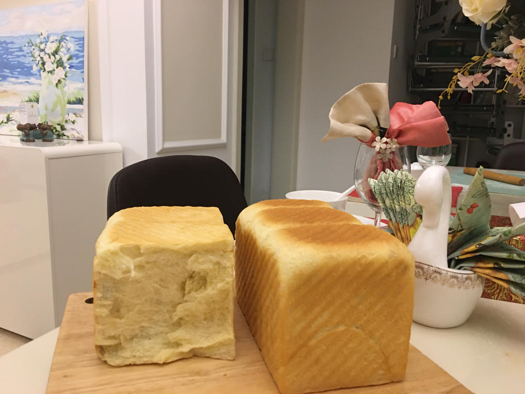 🍞低热量，超级柔软，蓬松，清甜三明治白吐司