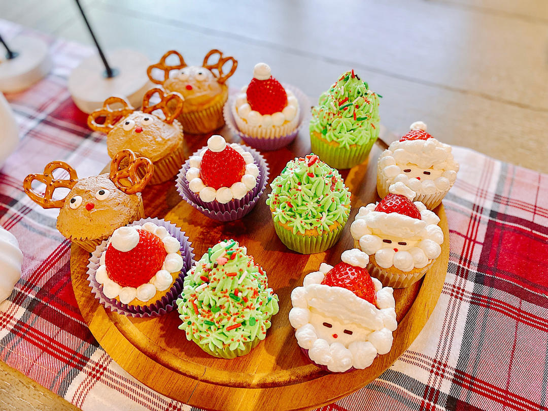 🎄圣诞款｜纸杯蛋糕｜超高颜值｜超可爱｜圣诞帽｜圣诞树｜麋鹿｜圣诞老人