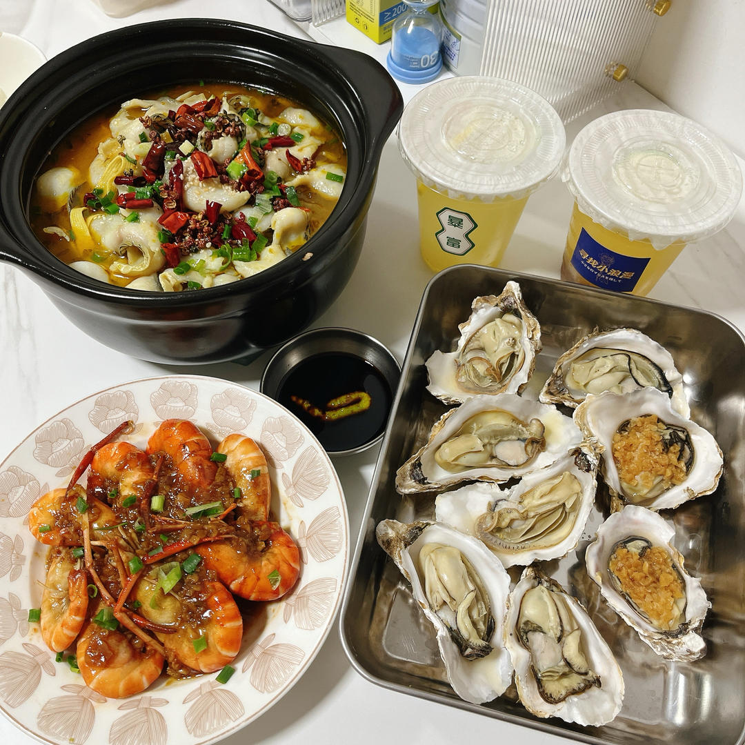 芥末蒜蓉罗氏虾