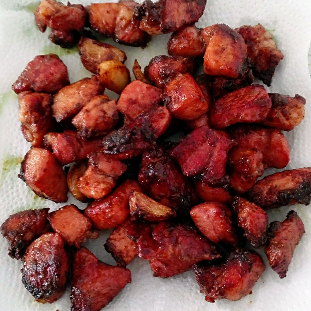 香蒜孜然猪肉粒-解馋神器