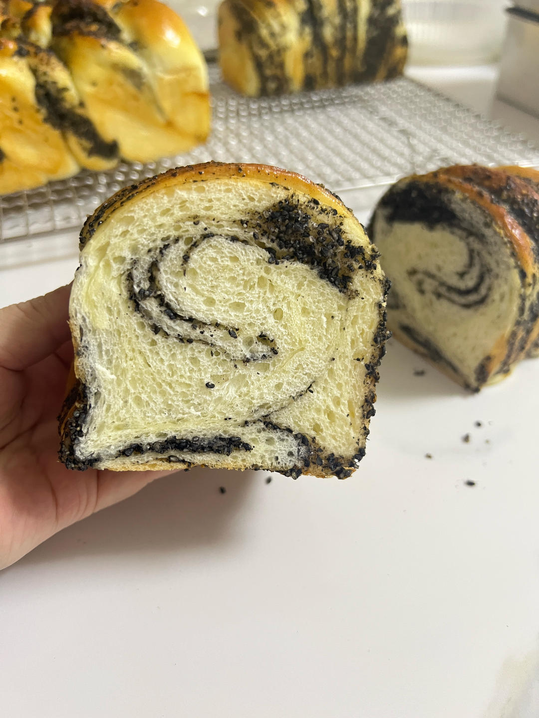 黑芝麻奶酥吐司