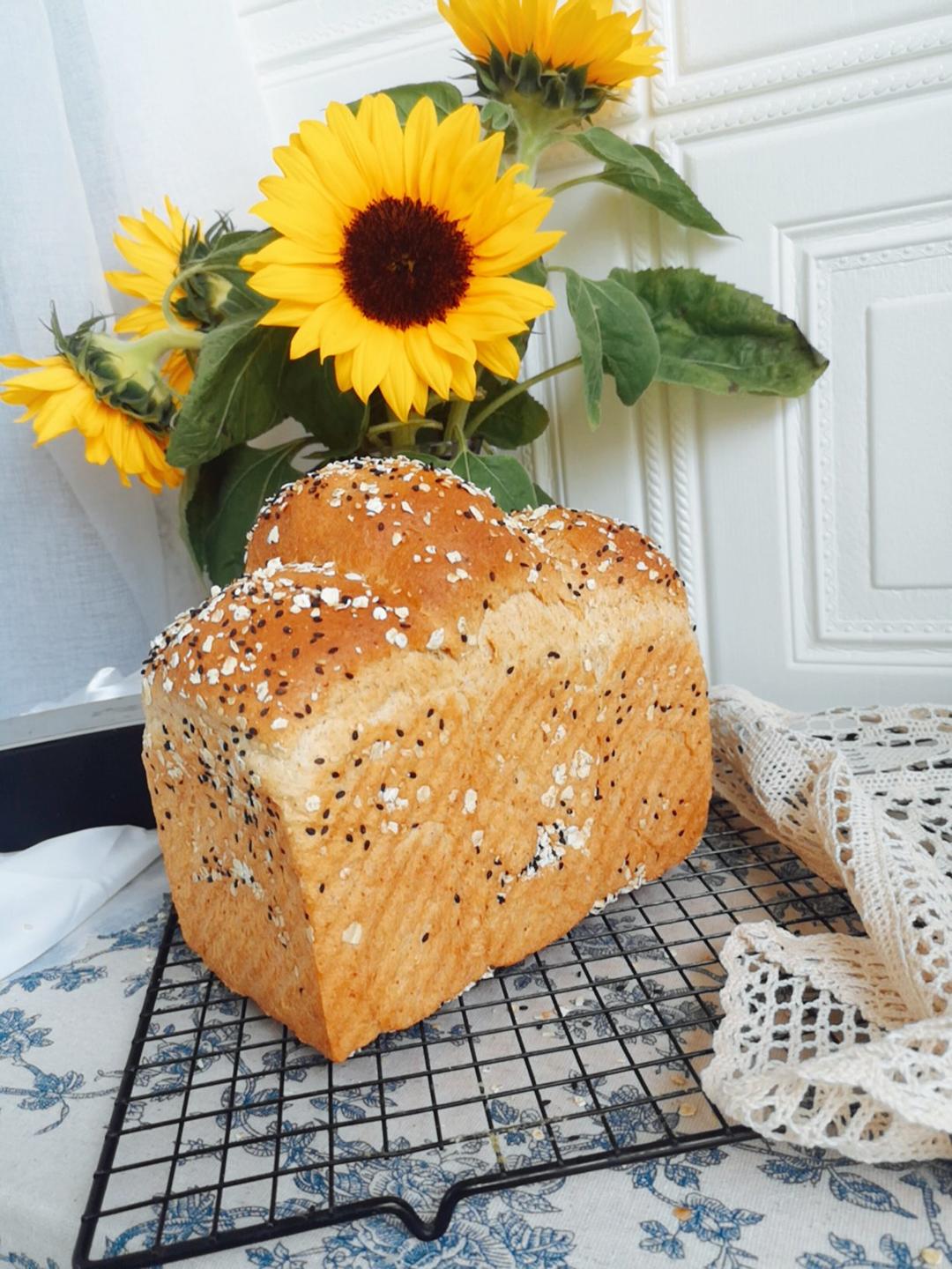 黑全麦波兰种吐司，这么柔软简直怀疑你是个假全麦！