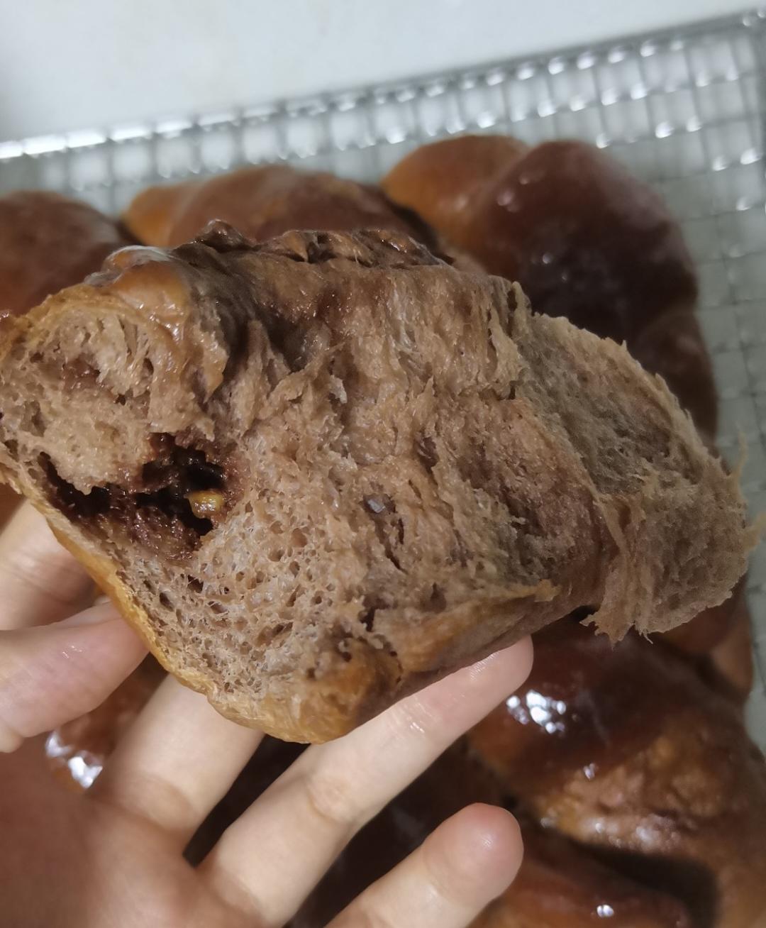 巧克力牛奶面包卷