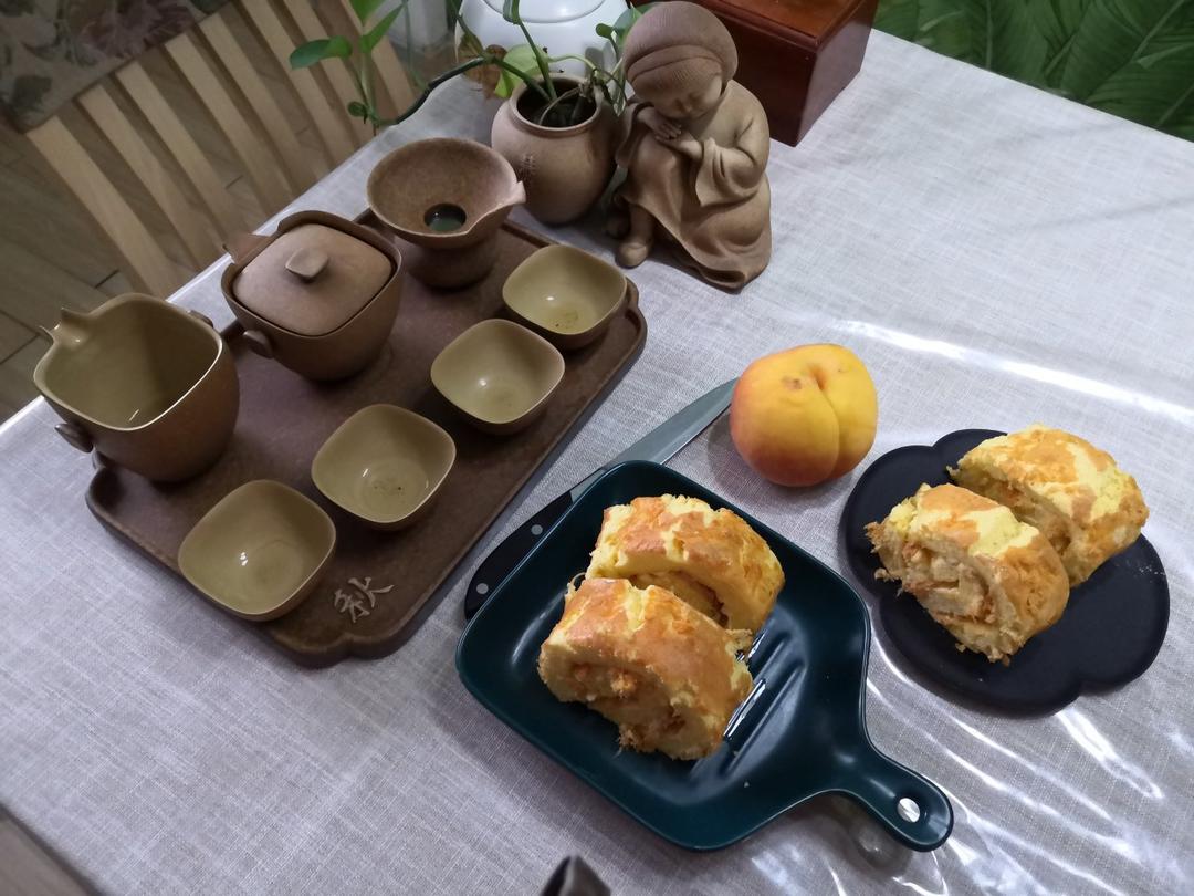 香葱肉松肥蛋糕卷～