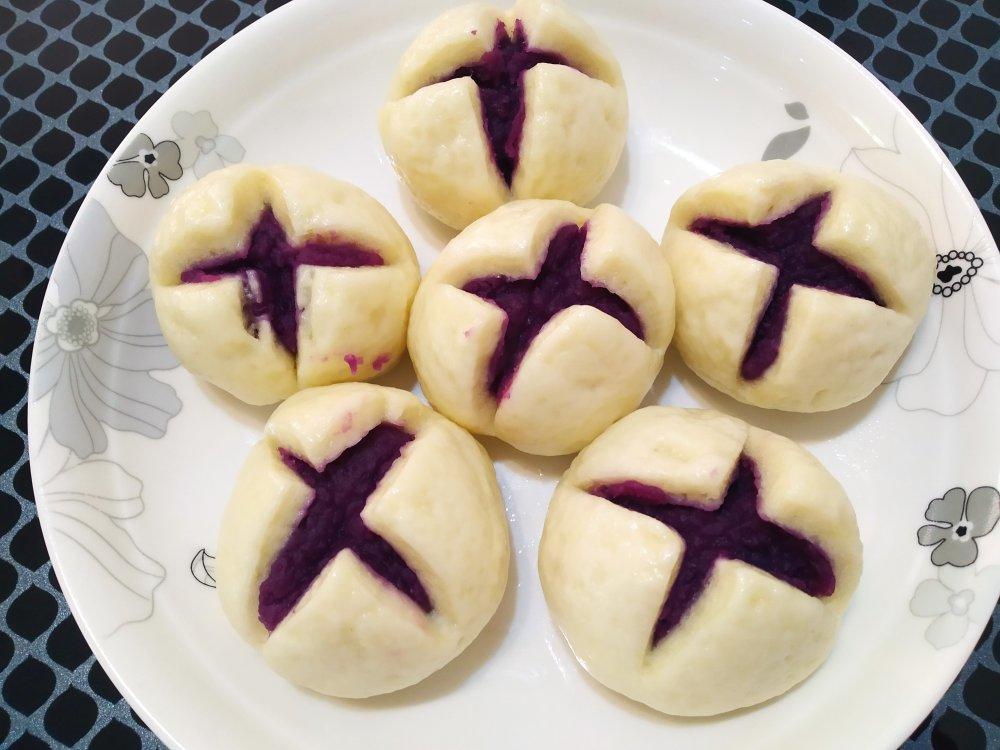 紫薯开花馒头