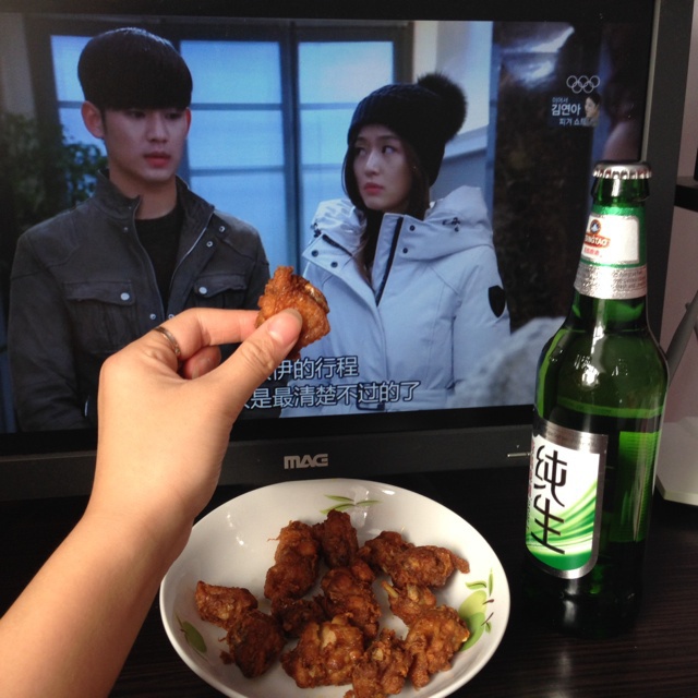 啤酒和炸鸡