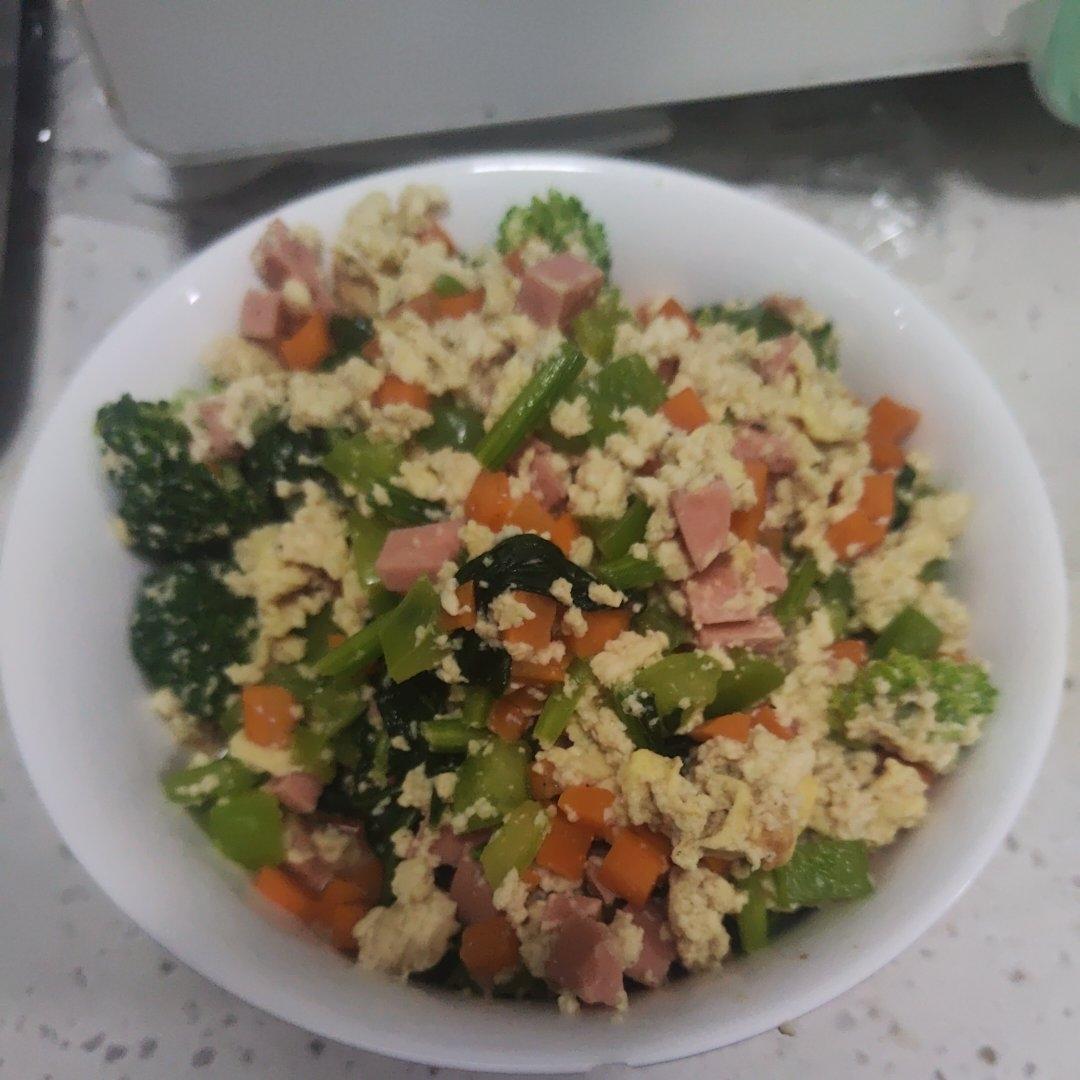 低卡饱腹的减脂餐——无米豆腐炒蛋