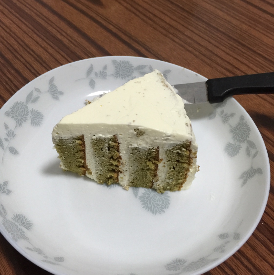 抹茶戚风螺纹蛋糕