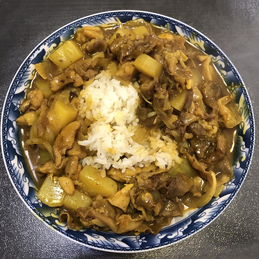 浓香醇厚日式咖喱鸡饭，吃一口就沦陷