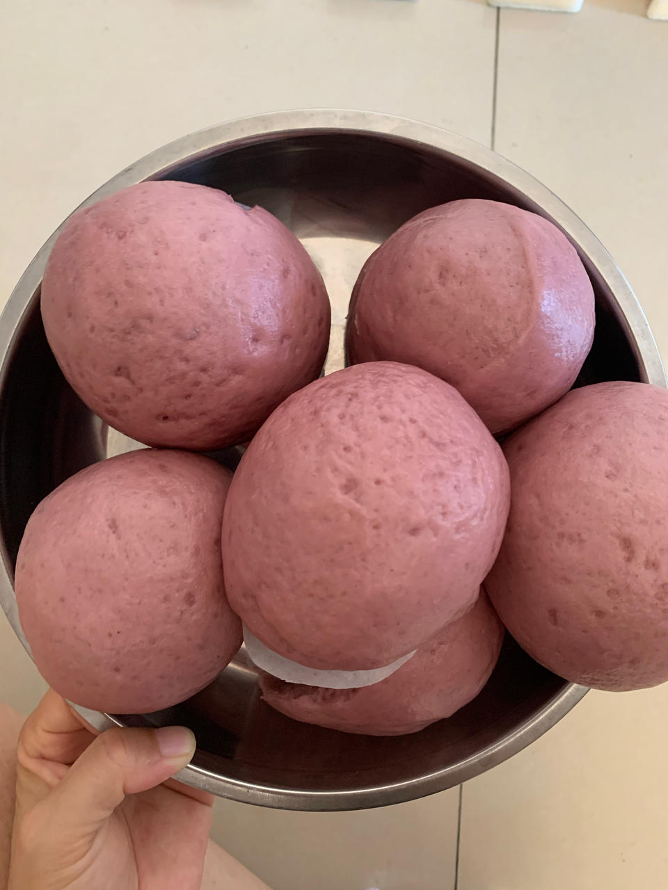奶香紫薯馒头（一次发酵）