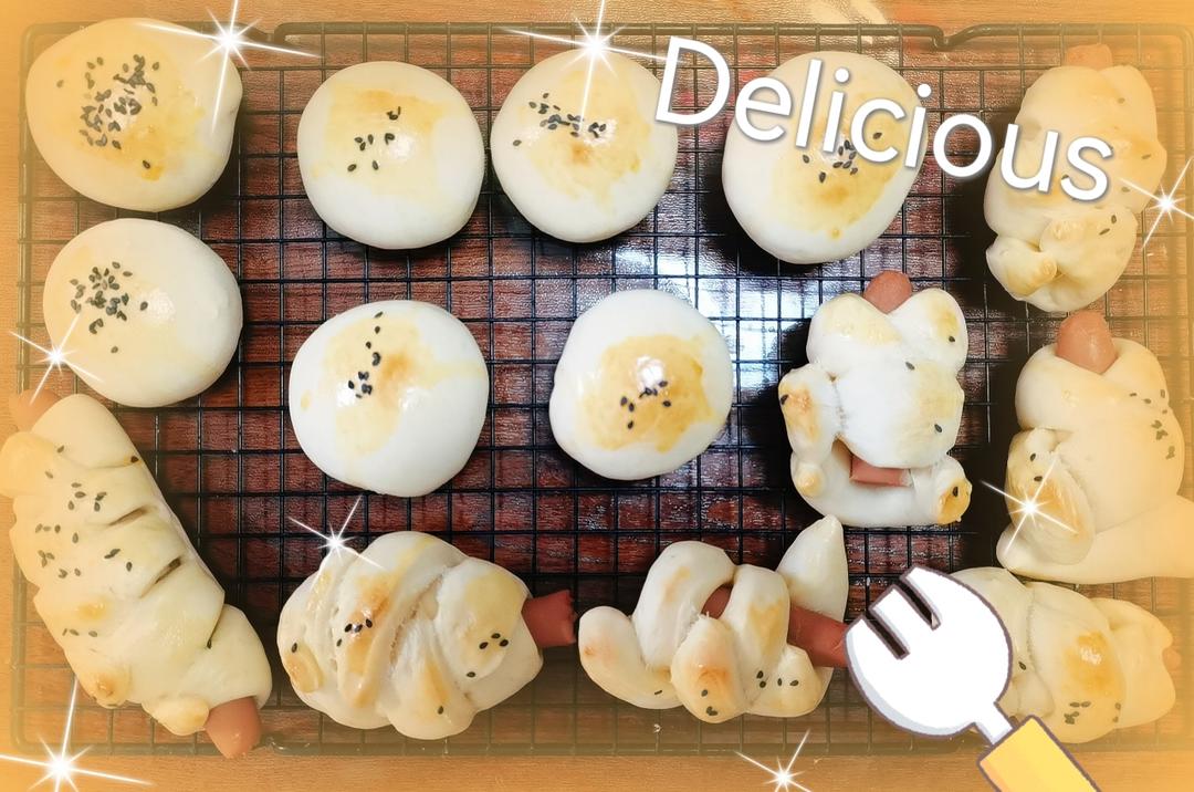 热狗面包棒，复刻儿时的味道，软乎乎的面包里藏着烤肠，太香了