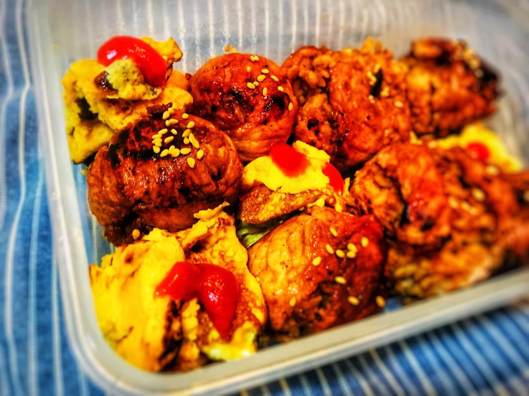 里脊肉包饭团