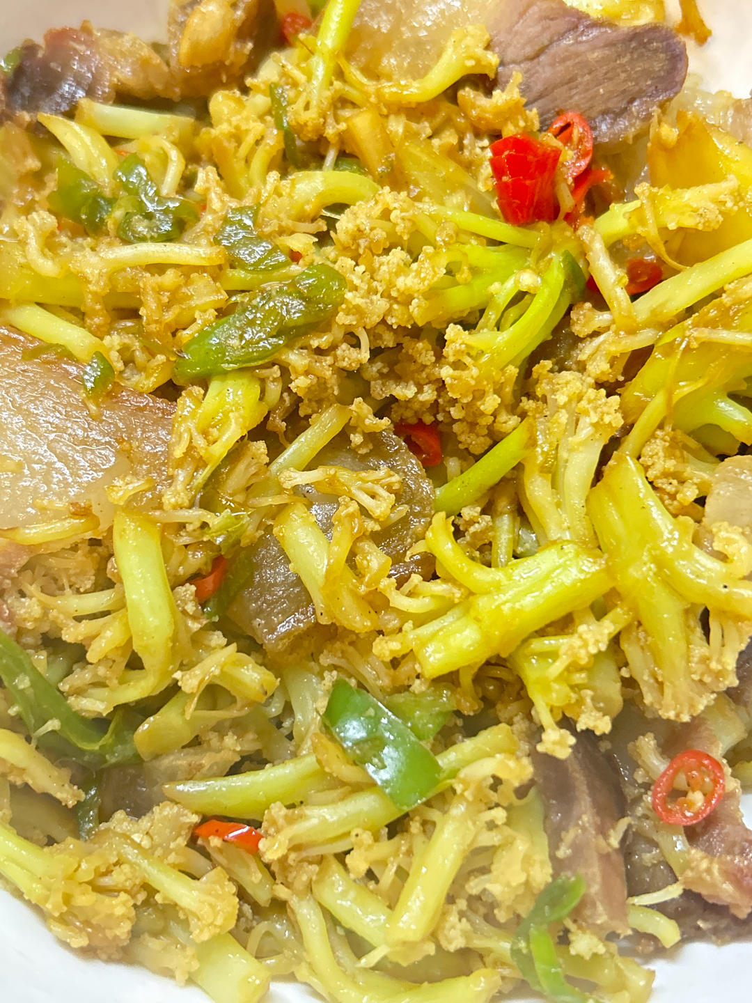 记忆中的味道·腊肉炒花菜