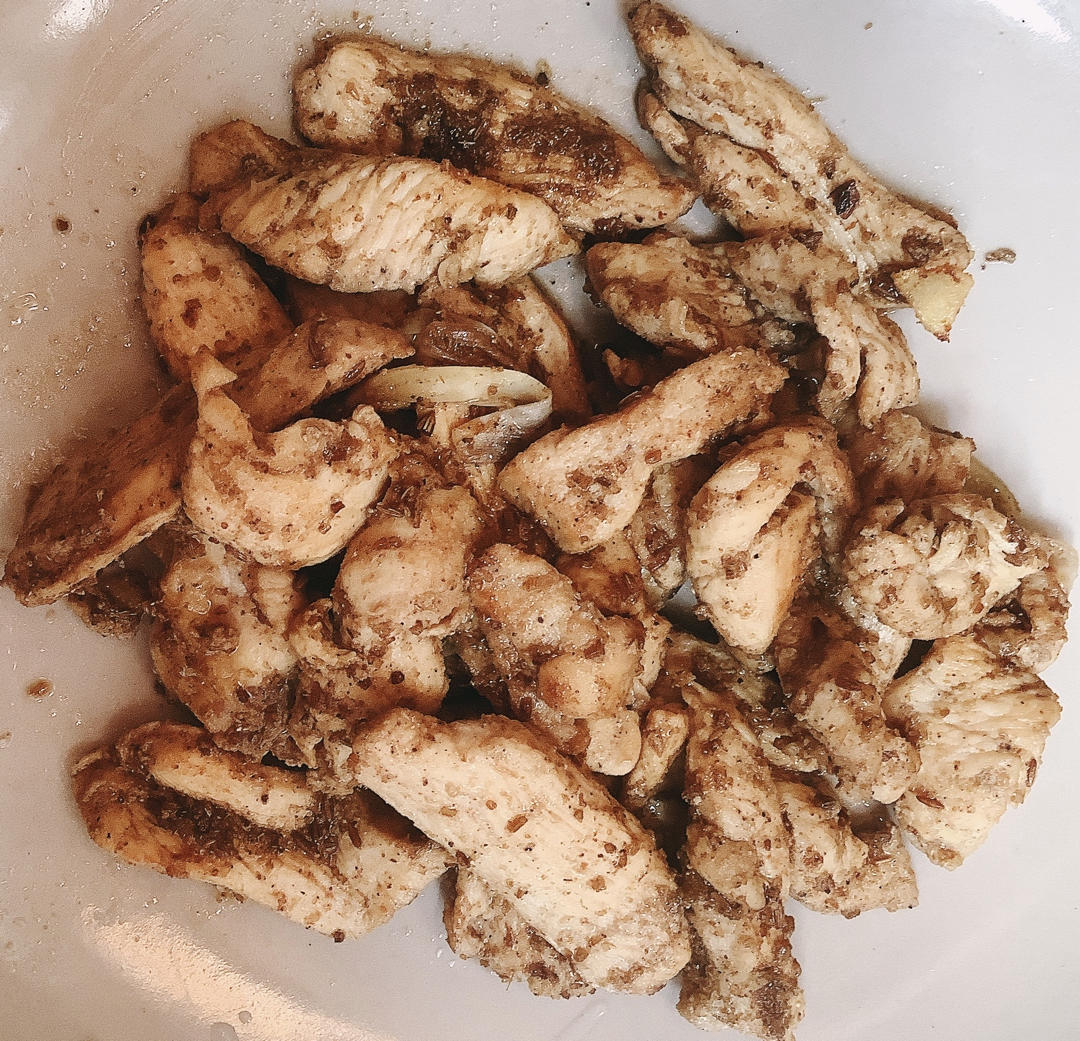 孜然鸡胸肉，低脂低卡好吃无压力。