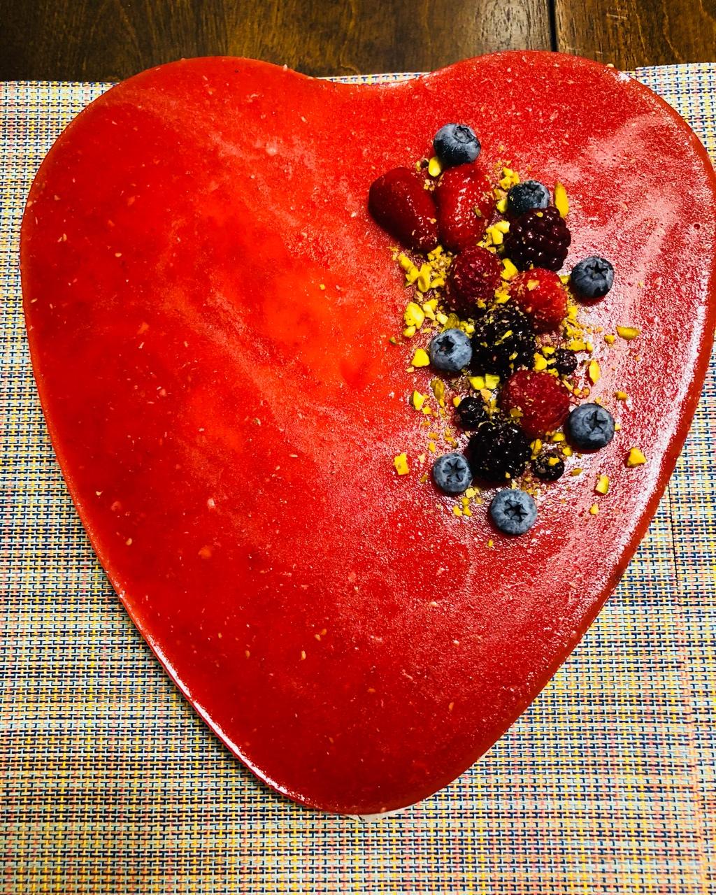 美腻树莓抹茶慕斯蛋糕❤️