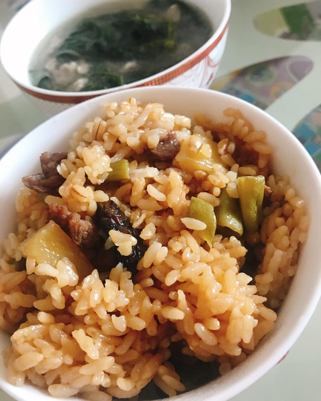 豆角焖饭