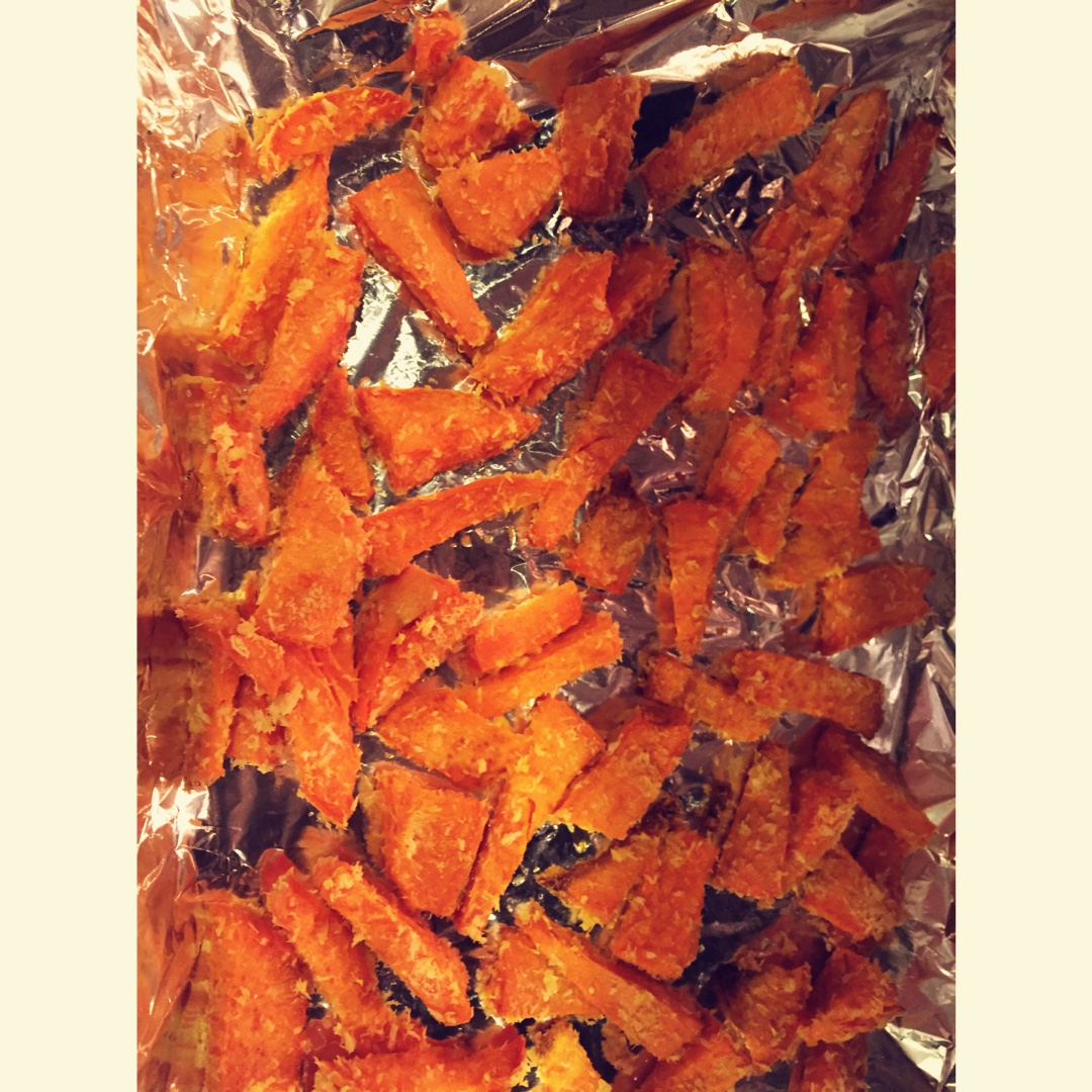 椰蓉烤红薯条（健康夜宵）