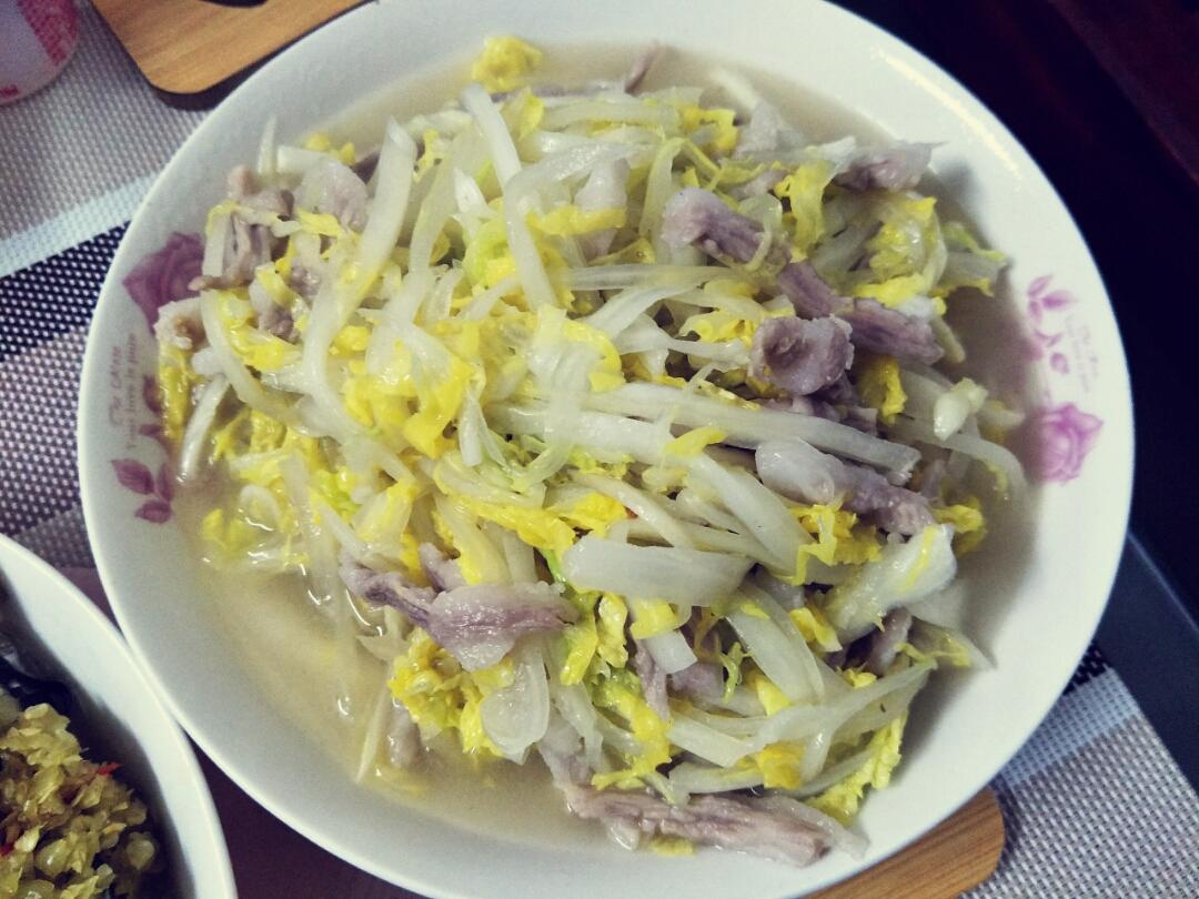 白菜烂糊肉丝