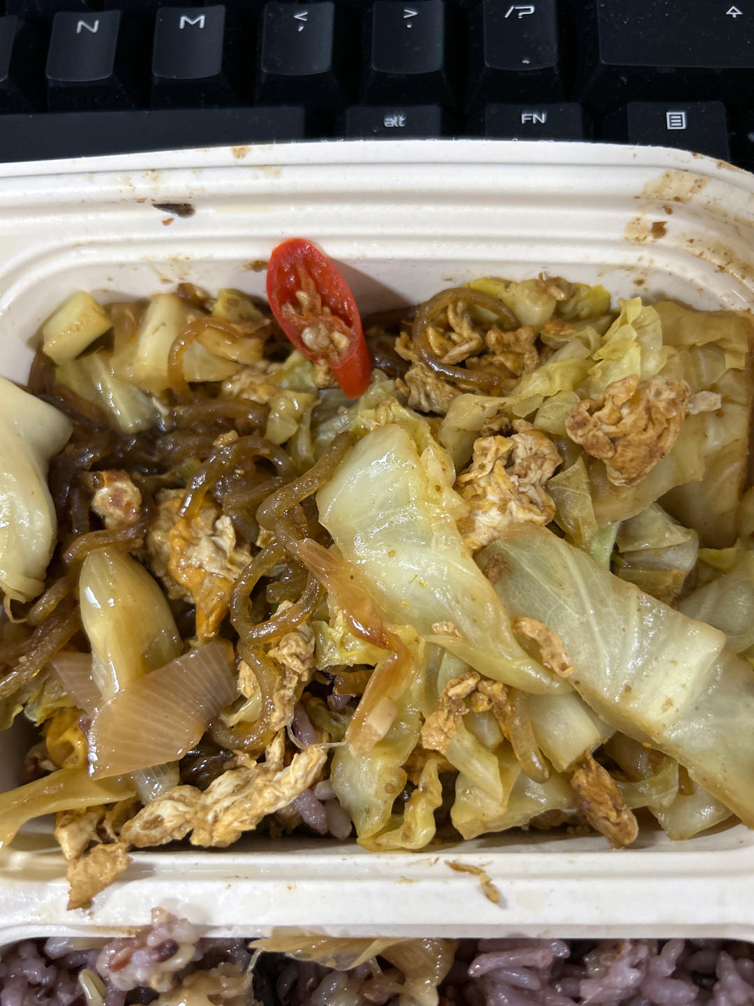 包心菜炒红薯粉丝