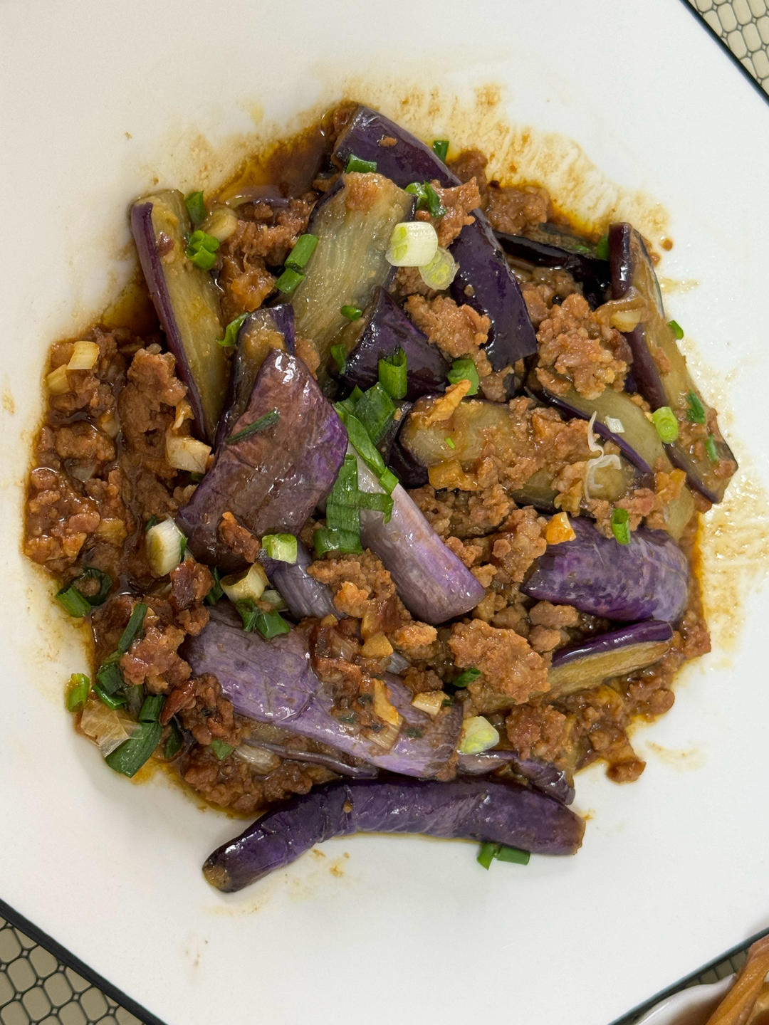 红烧肉沫茄子