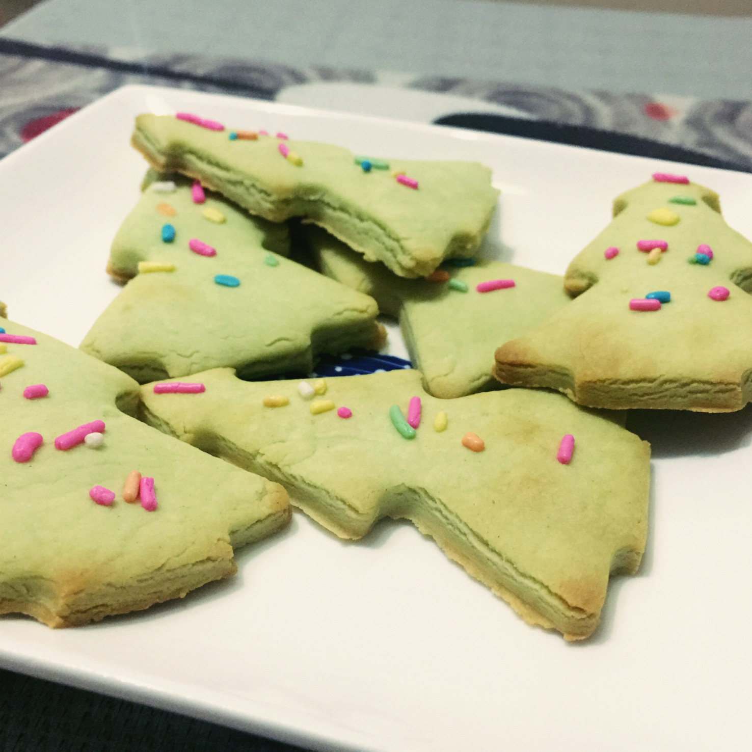 圣诞树饼干（抹茶炼乳脆饼）