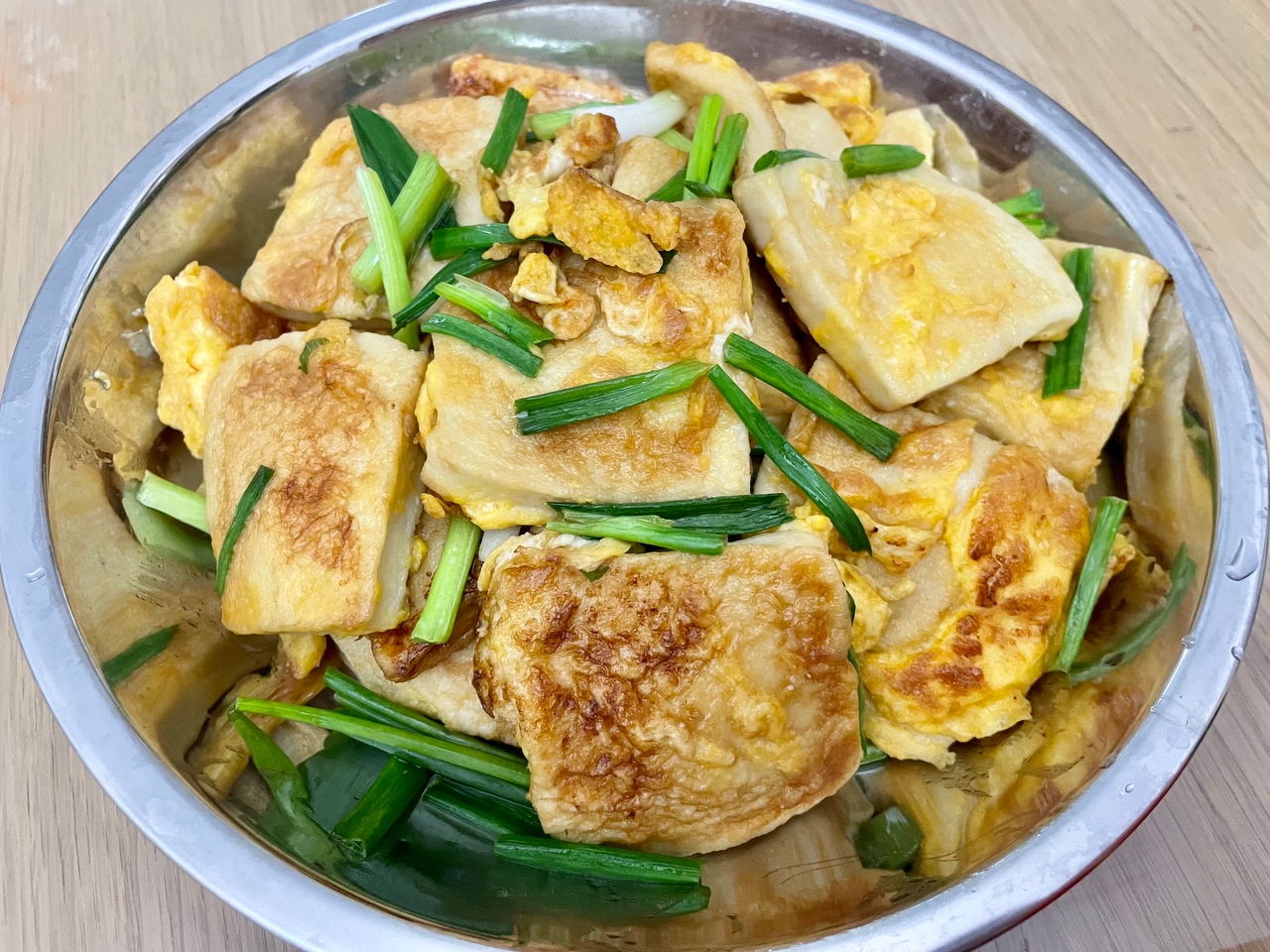香煎鸡蛋千叶豆腐的做法