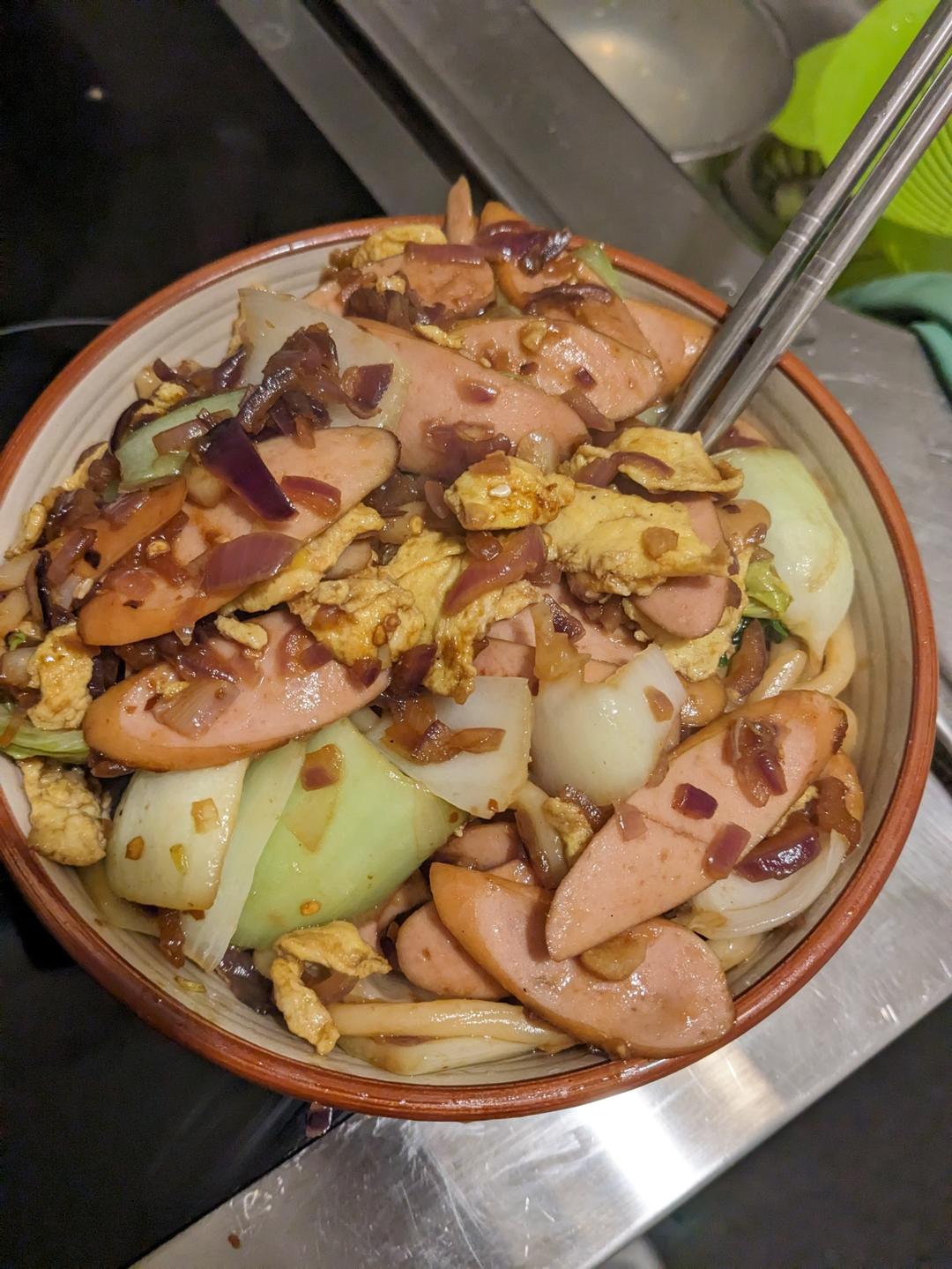 绝啊！炒乌冬面