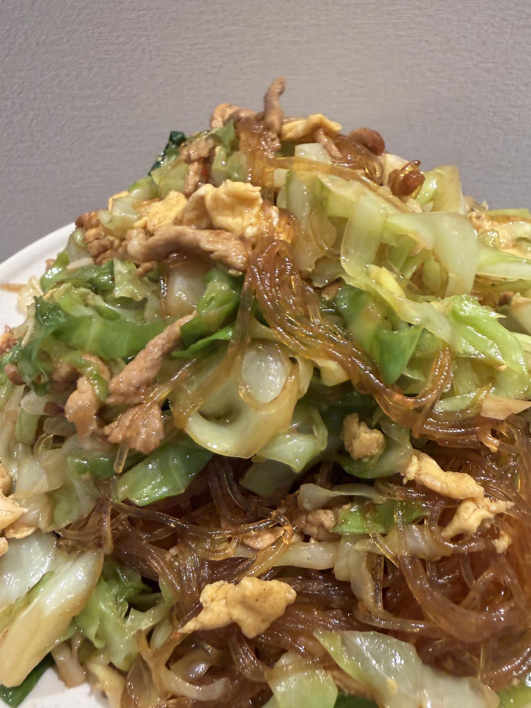 快手下饭的家常菜系列之包菜粉丝