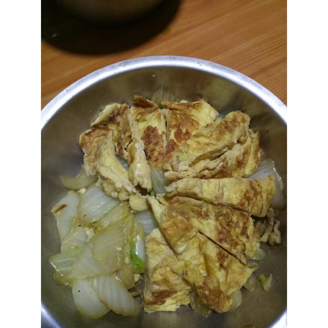 简单快手家常菜——大白菜炒鸡蛋