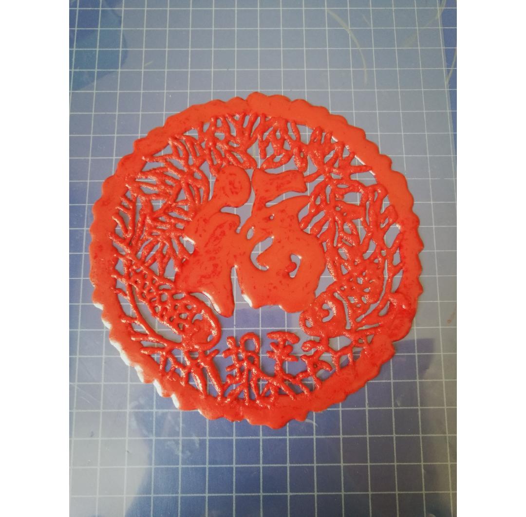 过年的剪纸蛋糕