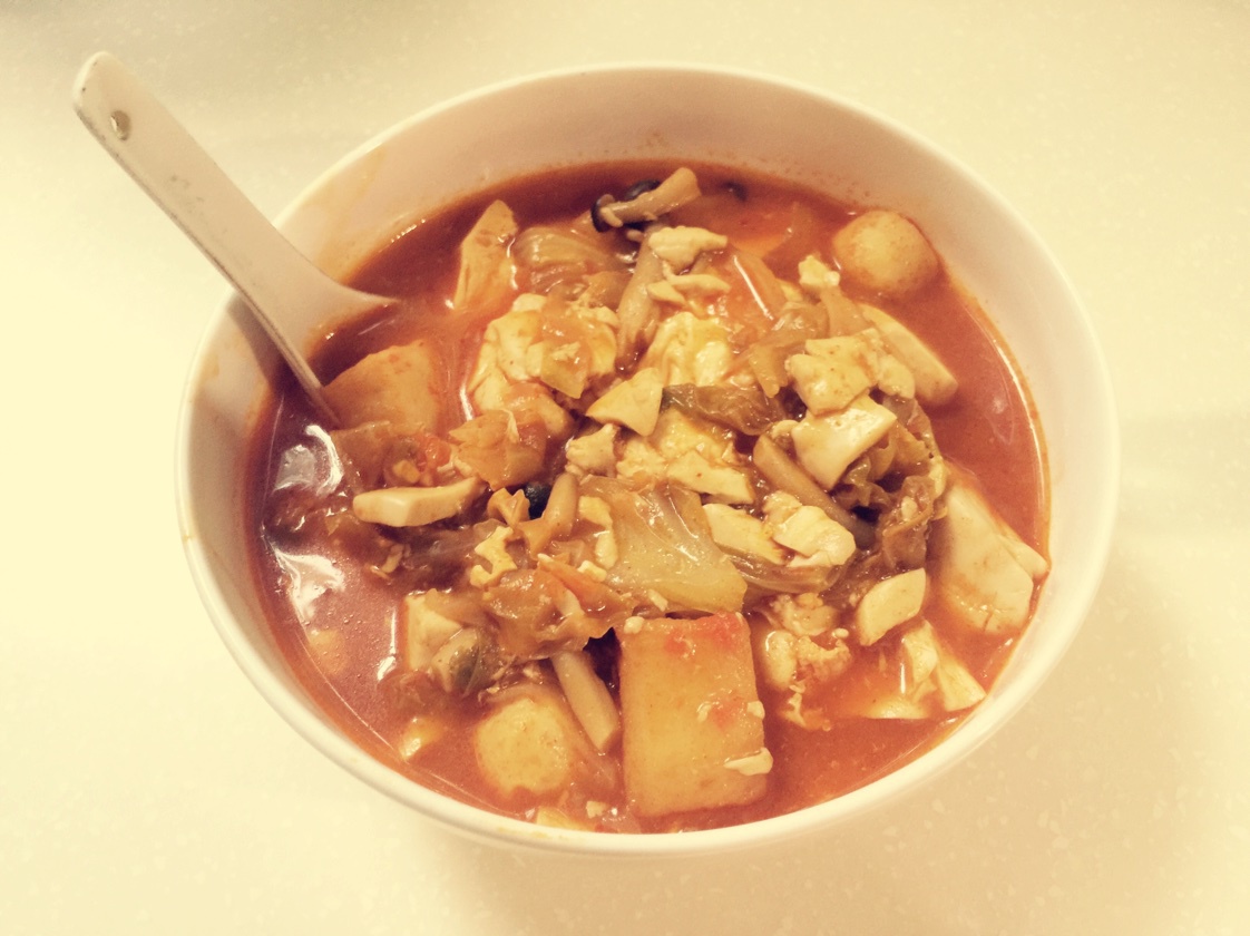 韩式辣泡菜豆腐汤