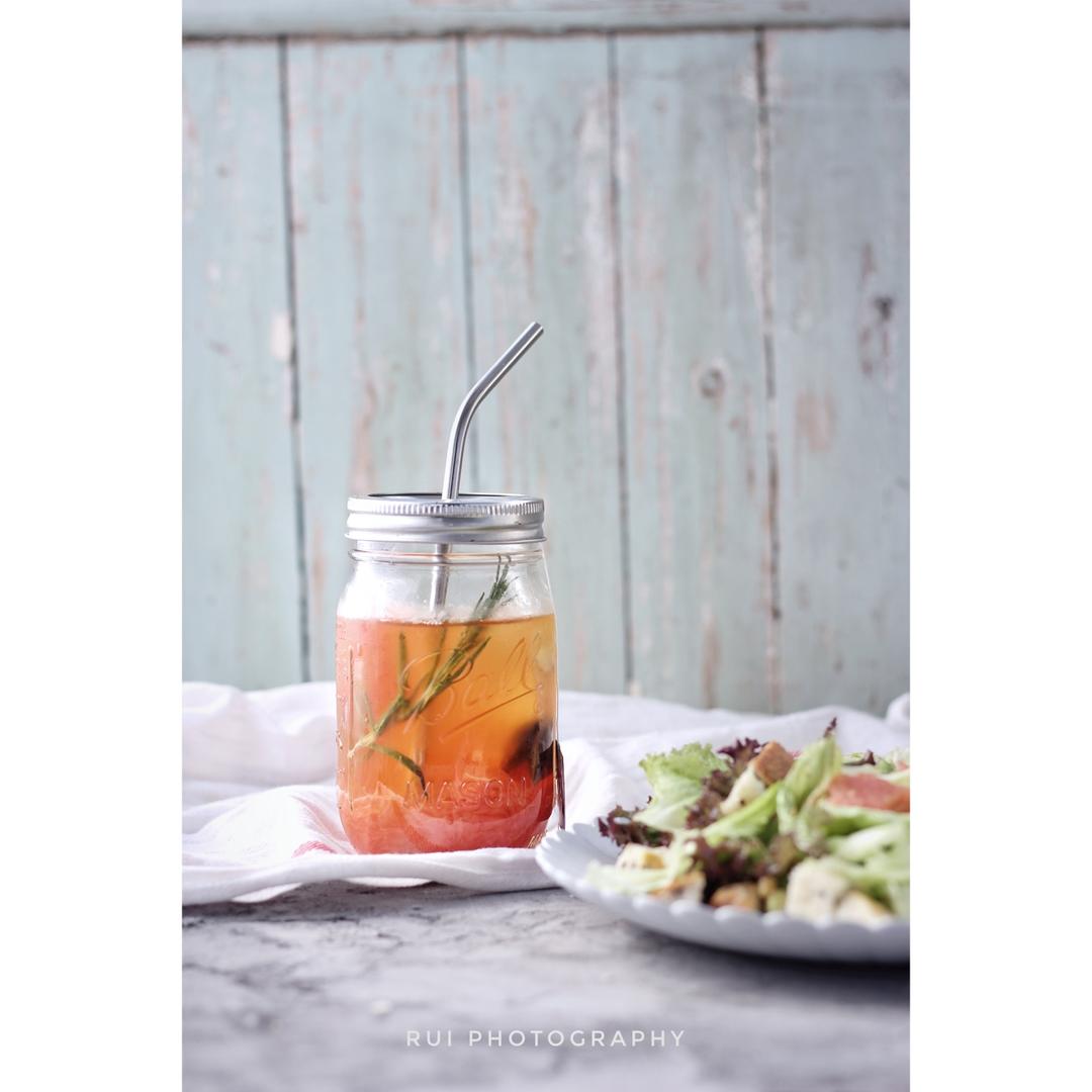 夏日晚霞葡萄柚冰茶