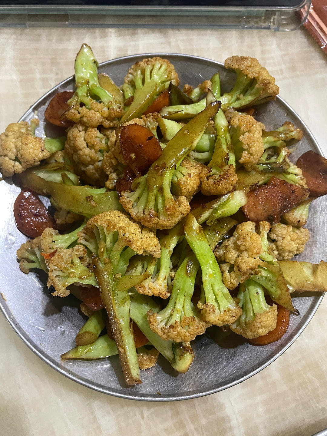 干煸菜花（花菜炒肉）