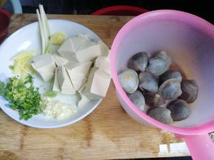 文蛤豆腐汤的做法 步骤1