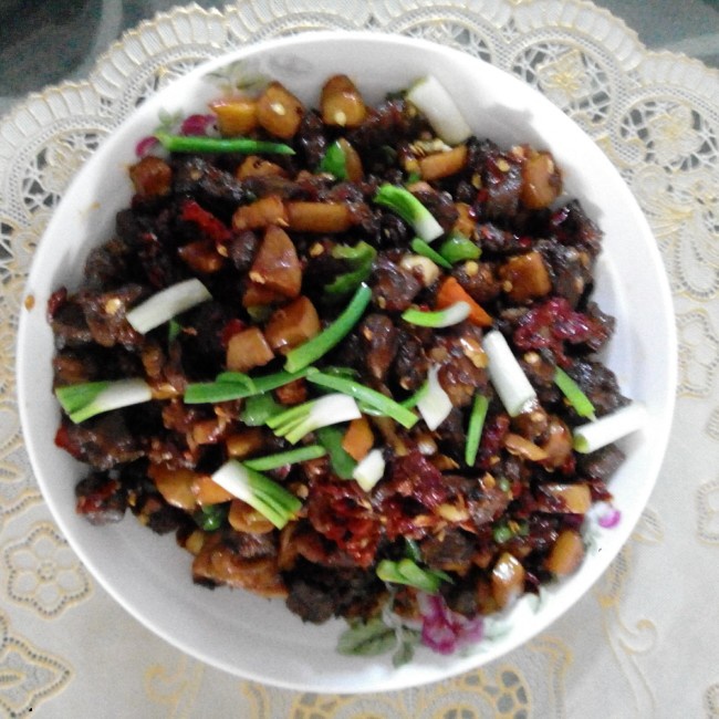 黑椒杏鲍菇牛肉粒