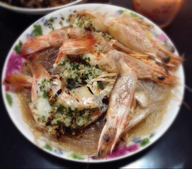 成名曲之 蒜蓉粉丝蒸大明虾