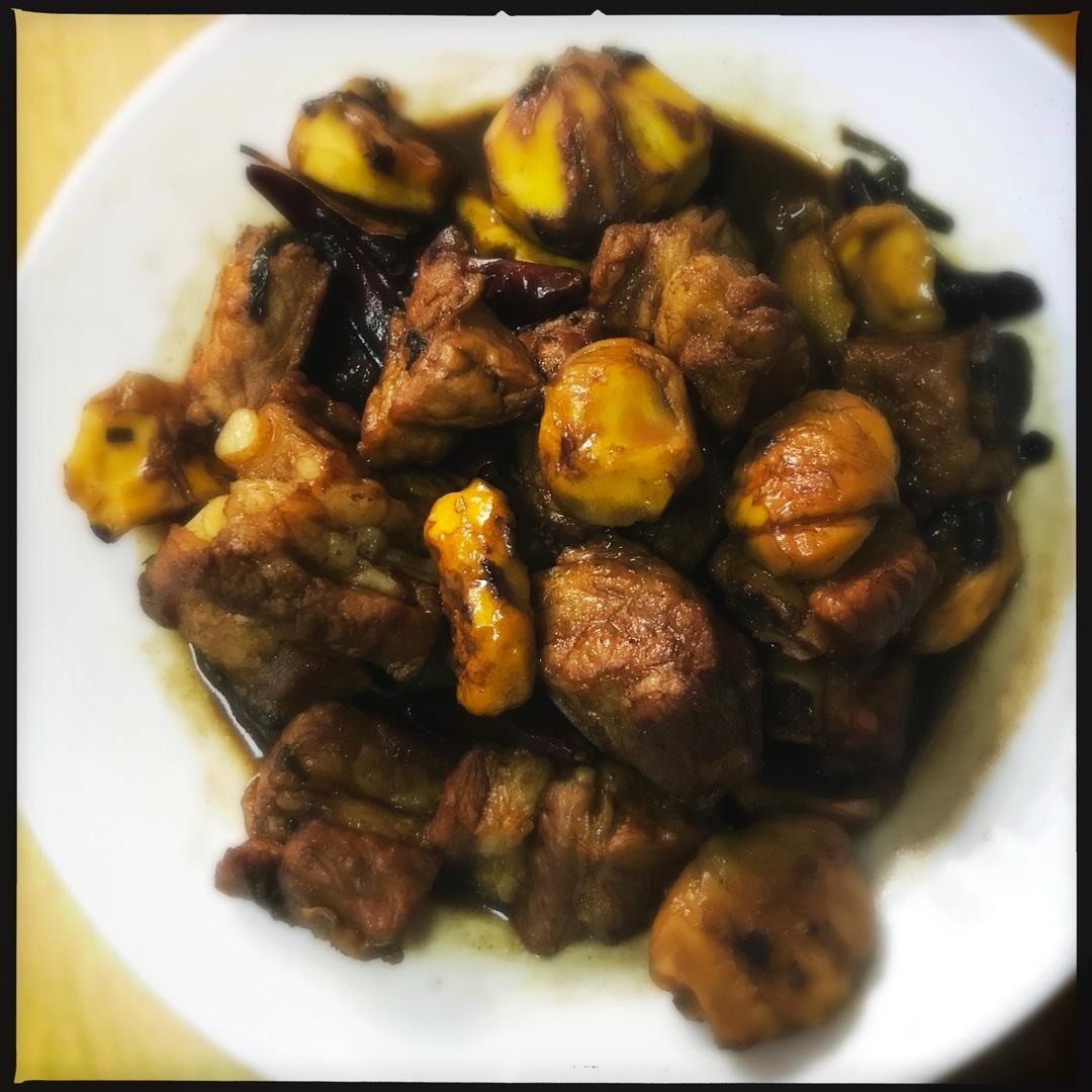 板栗烧排骨